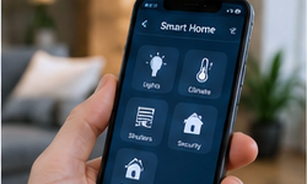 Aplicação de domótica e controlo de casa inteligente